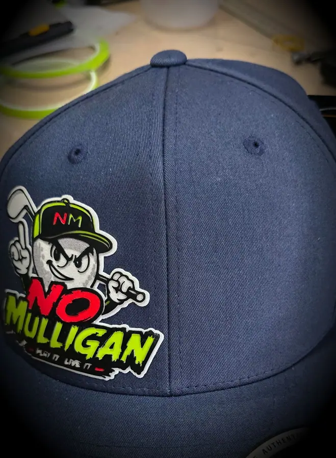 Custom embroidered cap produced by Resin 8 Studios