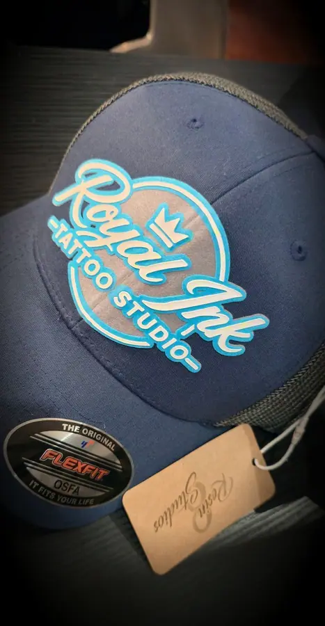 Custom embroidered cap produced by Resin 8 Studios