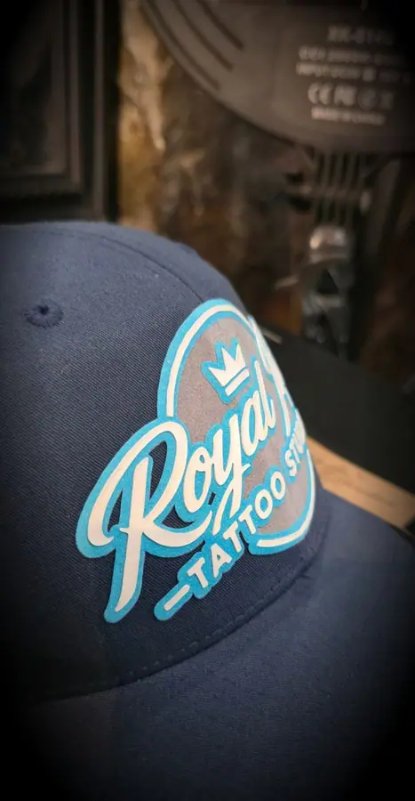 Custom embroidered cap produced by Resin 8 Studios