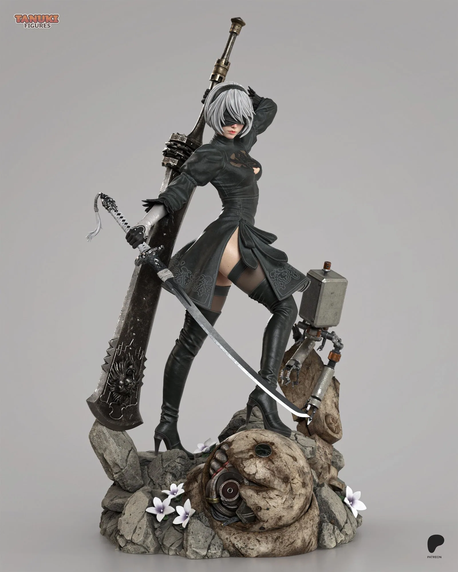 2B — YoRHa Unit — hand-painted resin figure