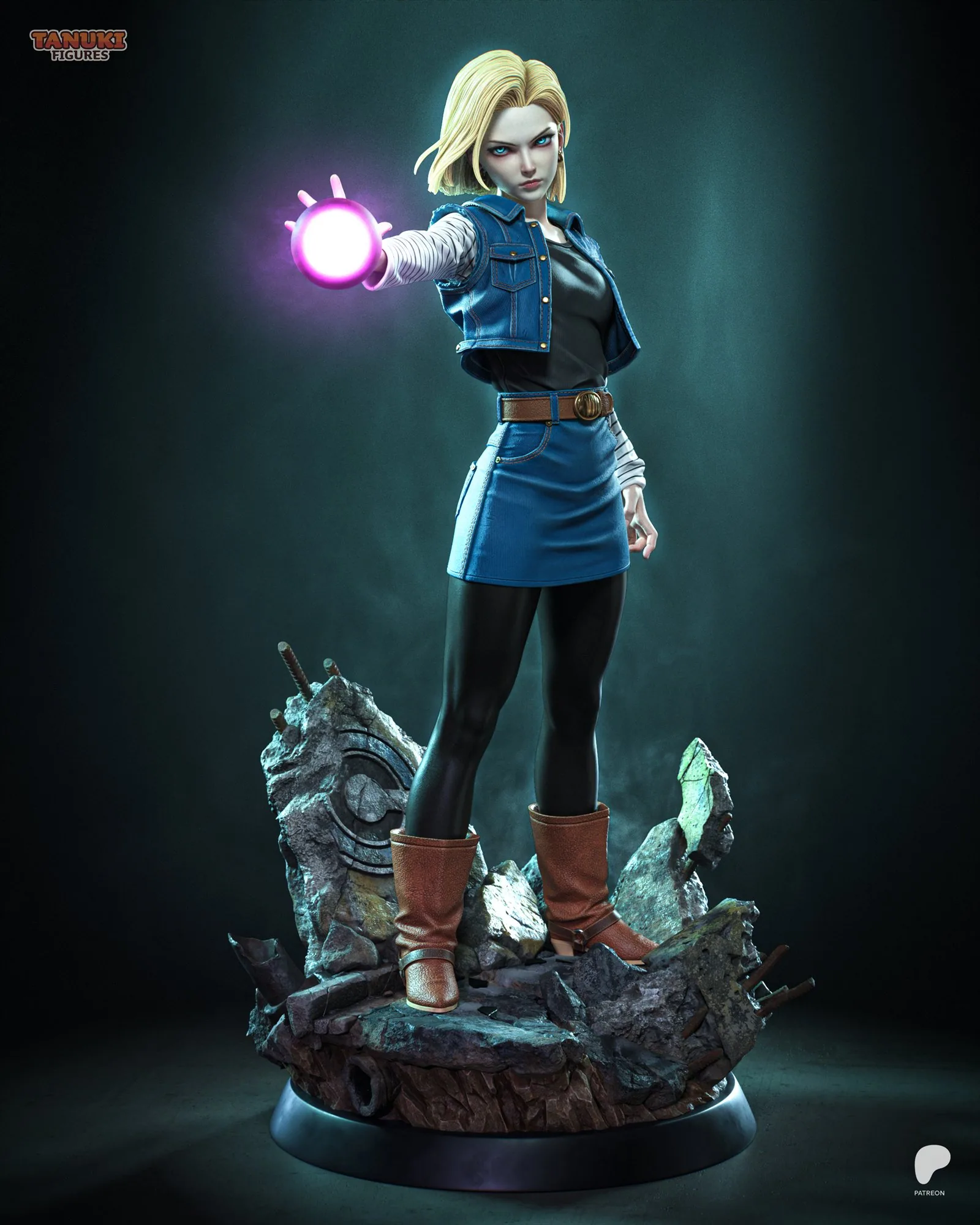 Android 18 — The Elegant Android — hand-painted resin figure