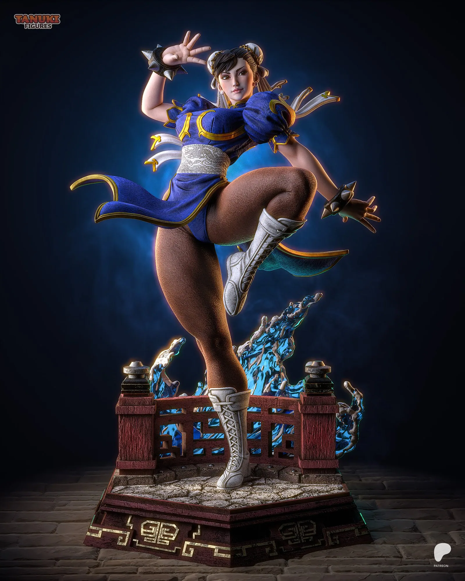 Chun-Li — The Blue Phoenix — hand-painted resin figure