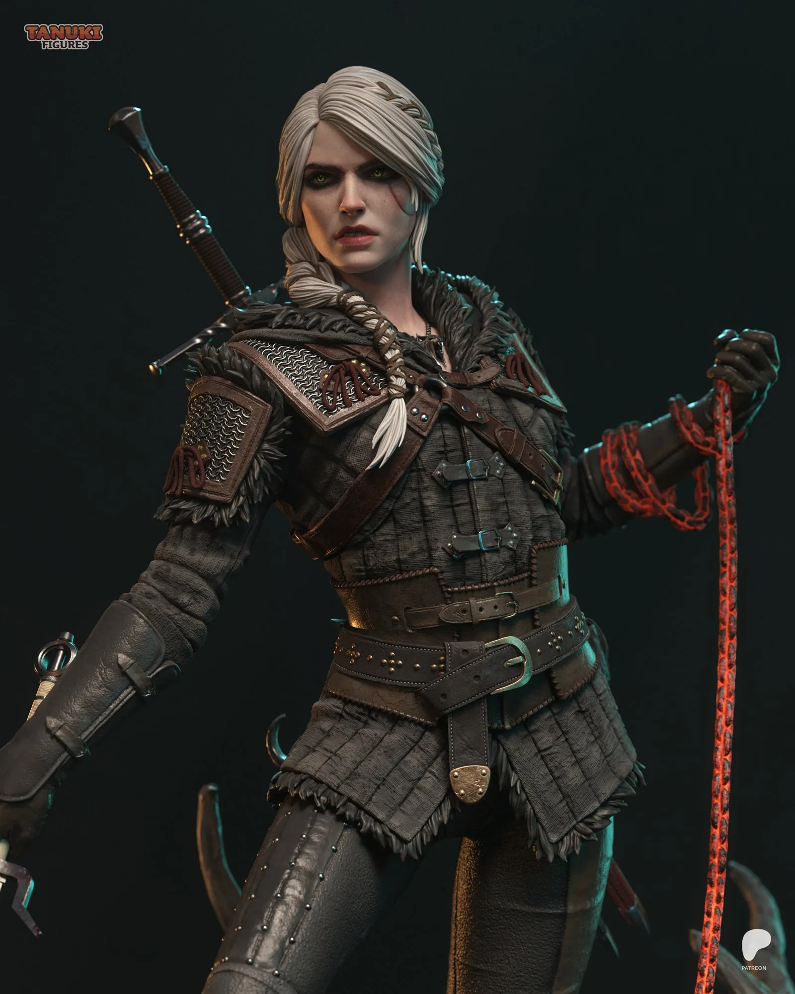 Ciri — Child of Prophecy — hand-painted resin figure
