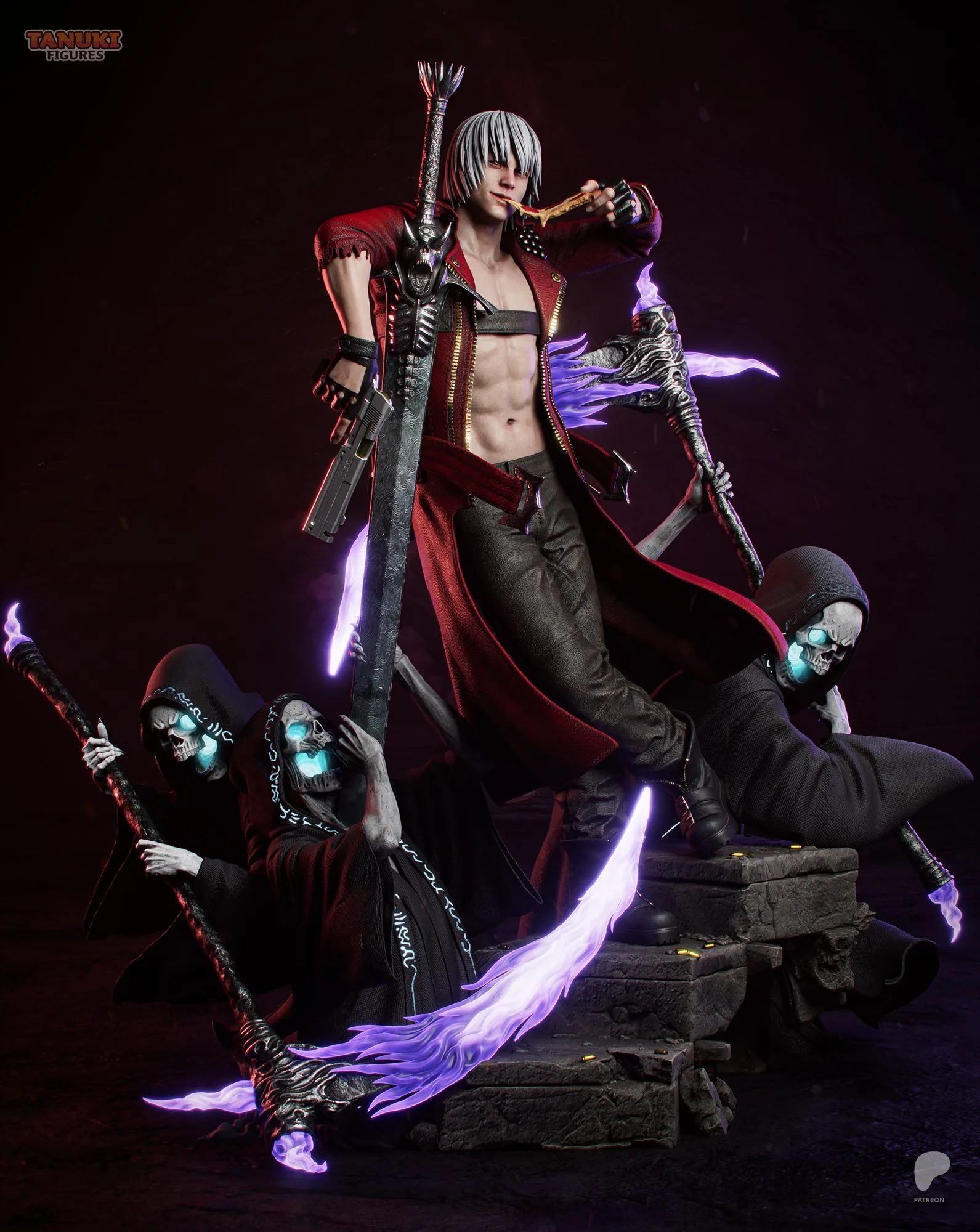 Dante — Devil Hunter — hand-painted resin figure