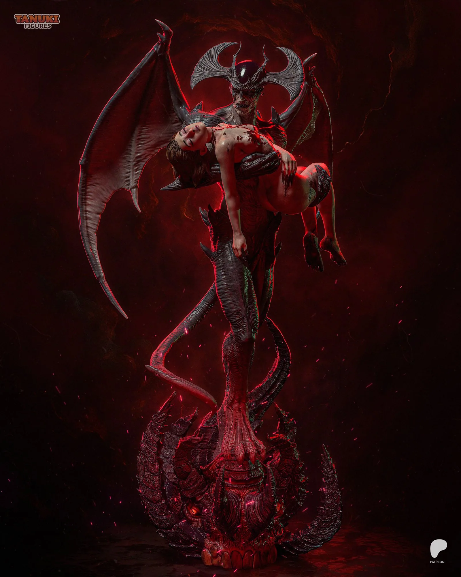 Devilman — The Demon Hero — hand-painted resin figure