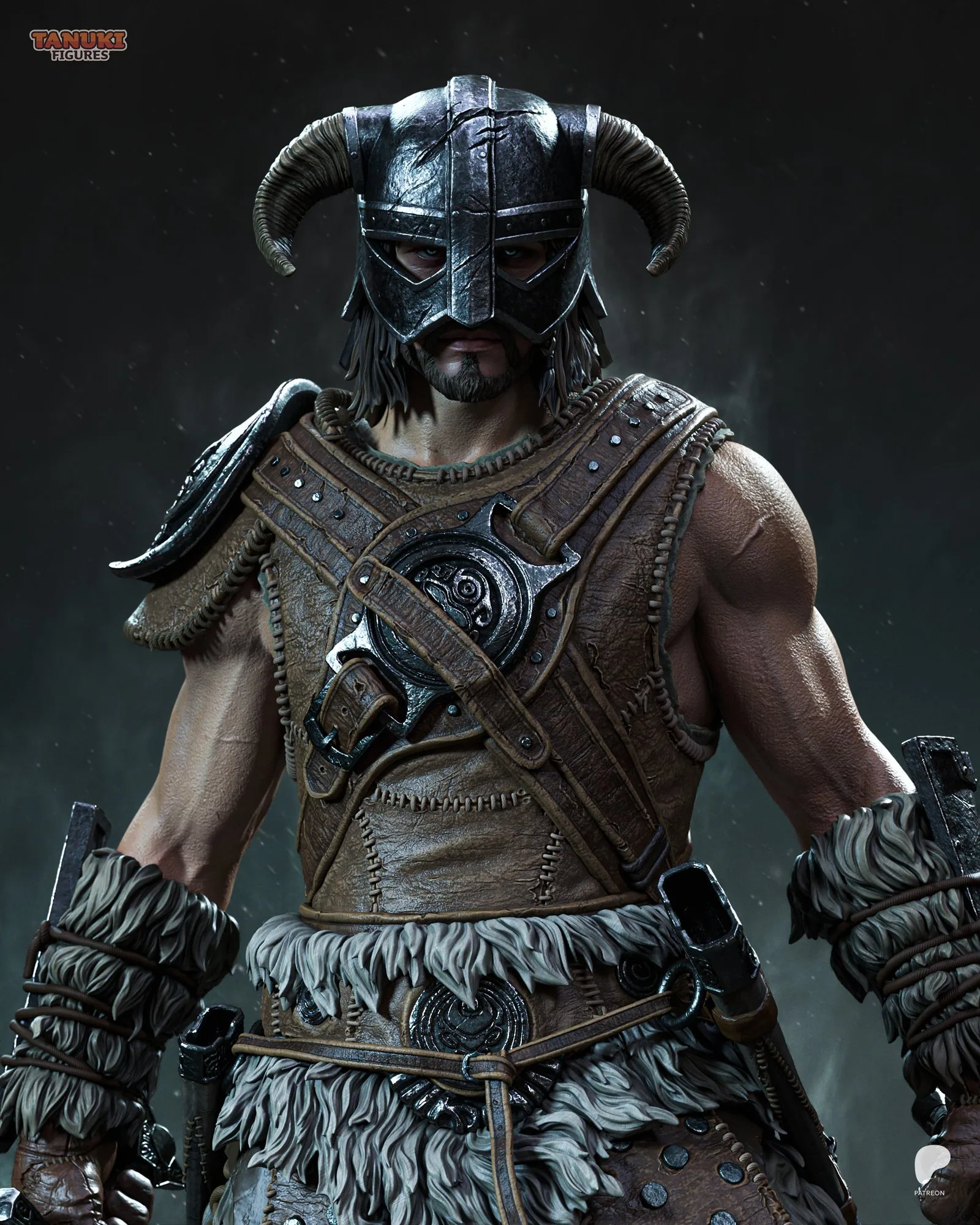 Dovahkiin — The Dragonborn — hand-painted resin figure