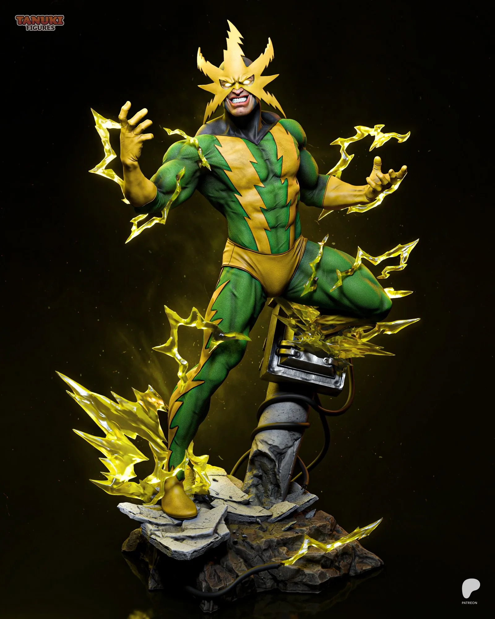 Electro — Living Lightning — hand-painted resin figure