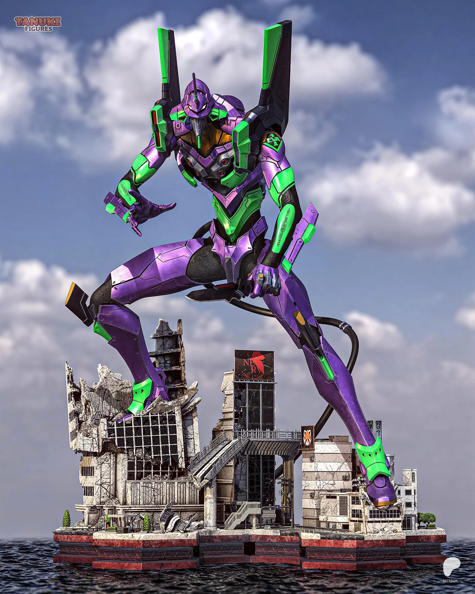 Eva Unit-01 — Berserk Mode — hand-painted resin figure