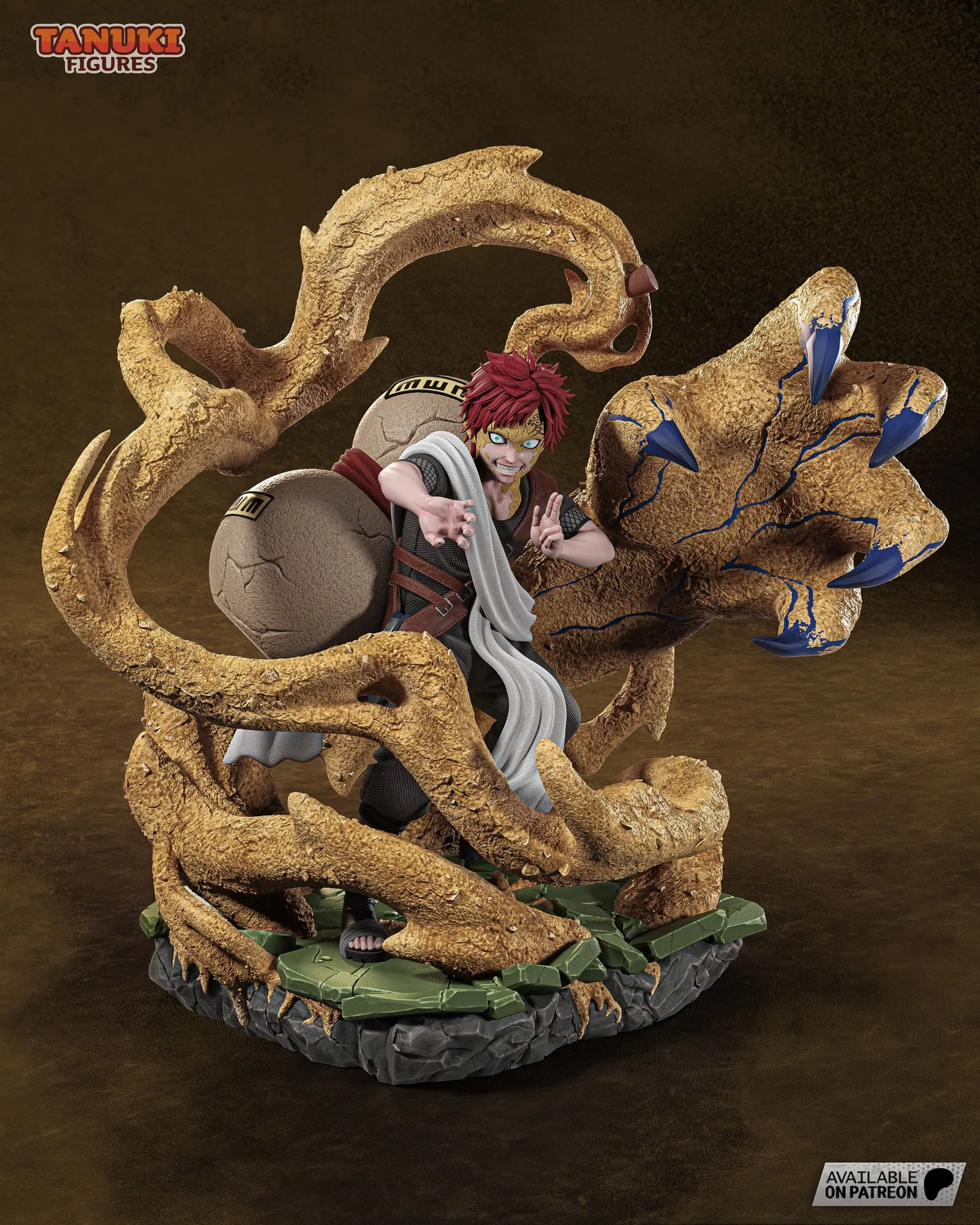 Gaara — Of the Sand — hand-painted resin figure