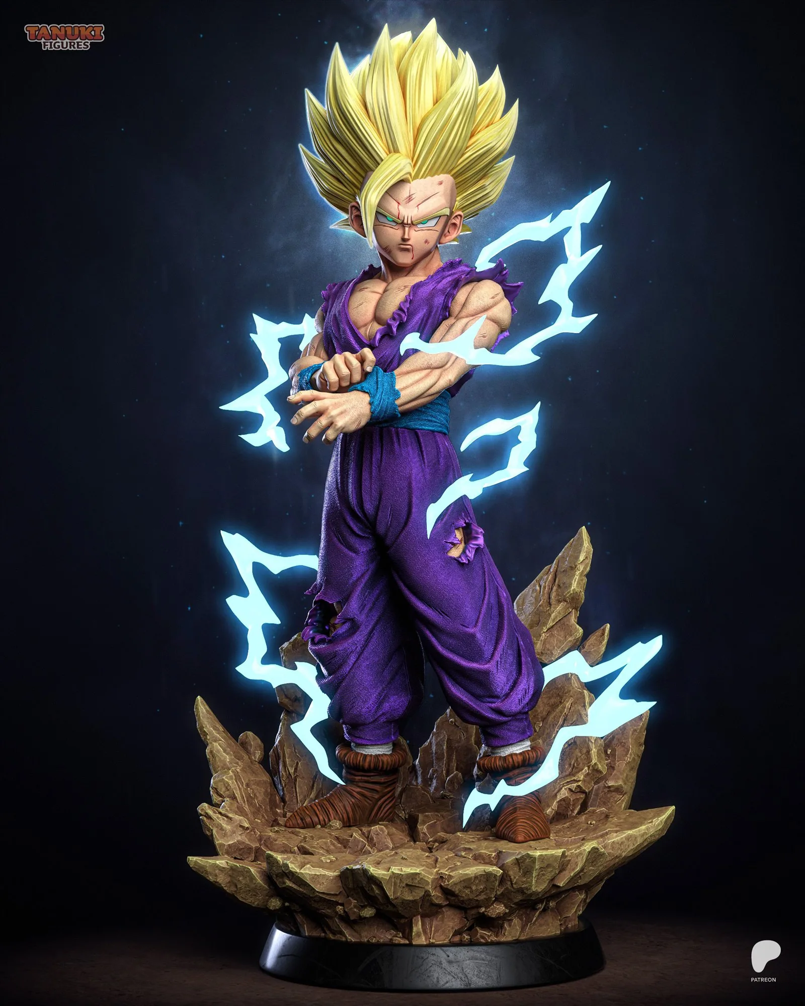 Gohan — Super Saiyan 2 — hand-painted resin figure