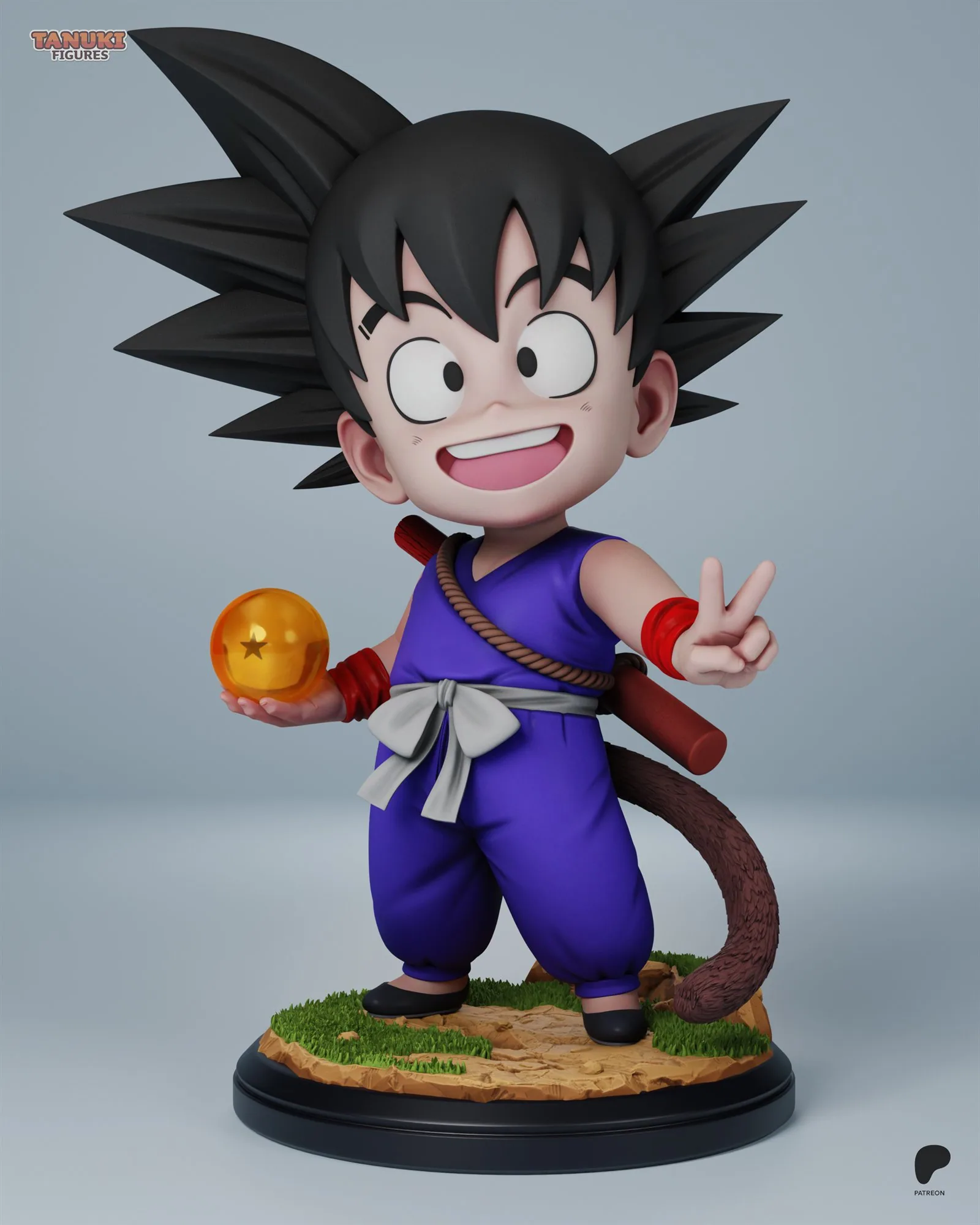 Goku — Chibi — hand-painted resin figure