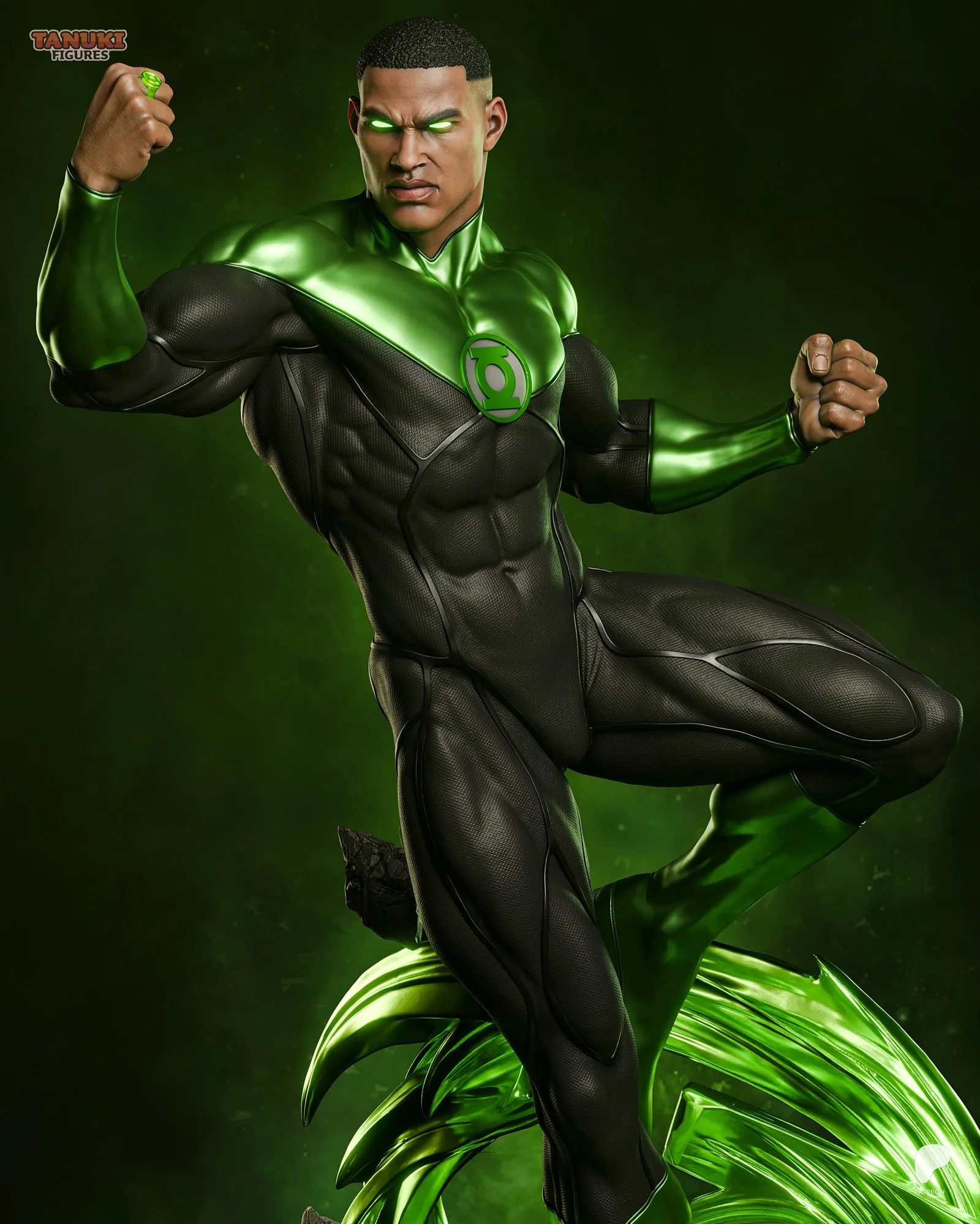 Green Lantern — Emerald Knight — hand-painted resin figure