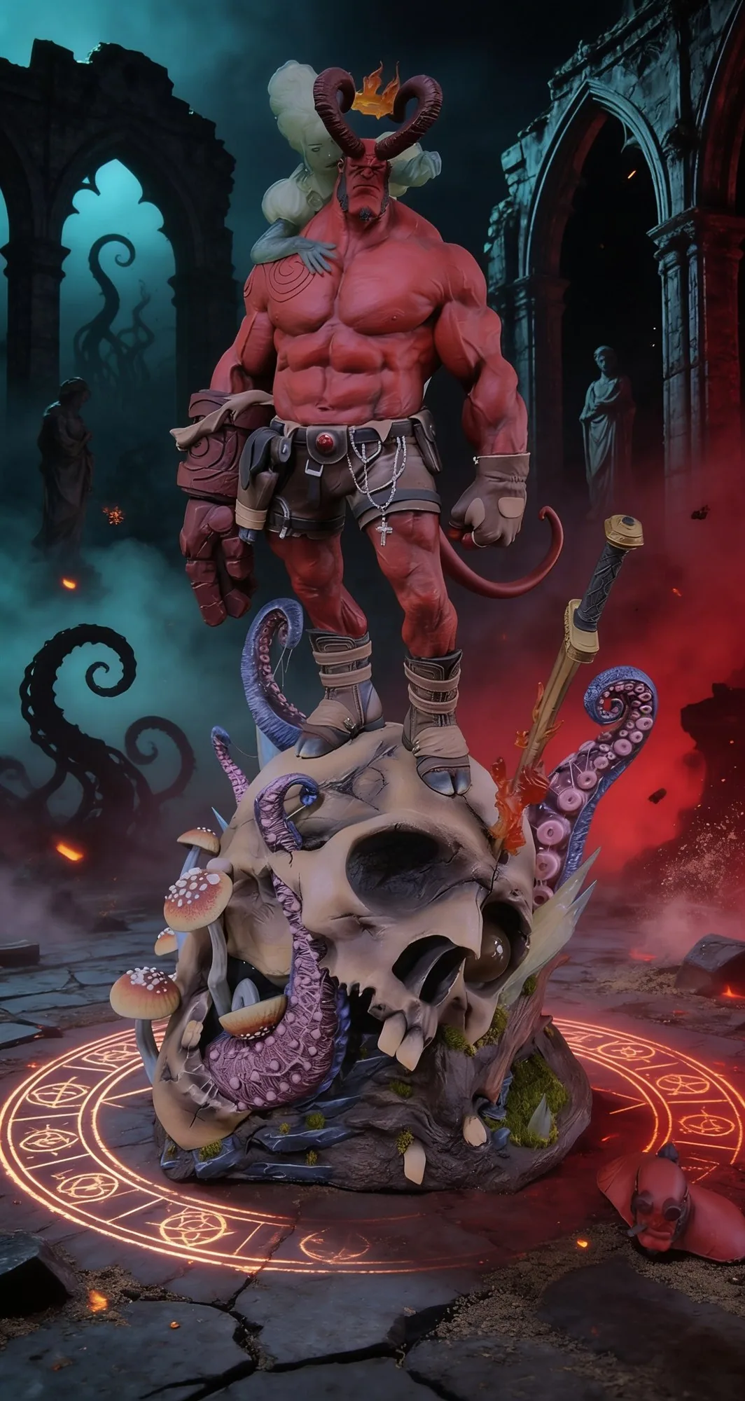 Hellboy — Right Hand of Doom — hand-painted resin figure