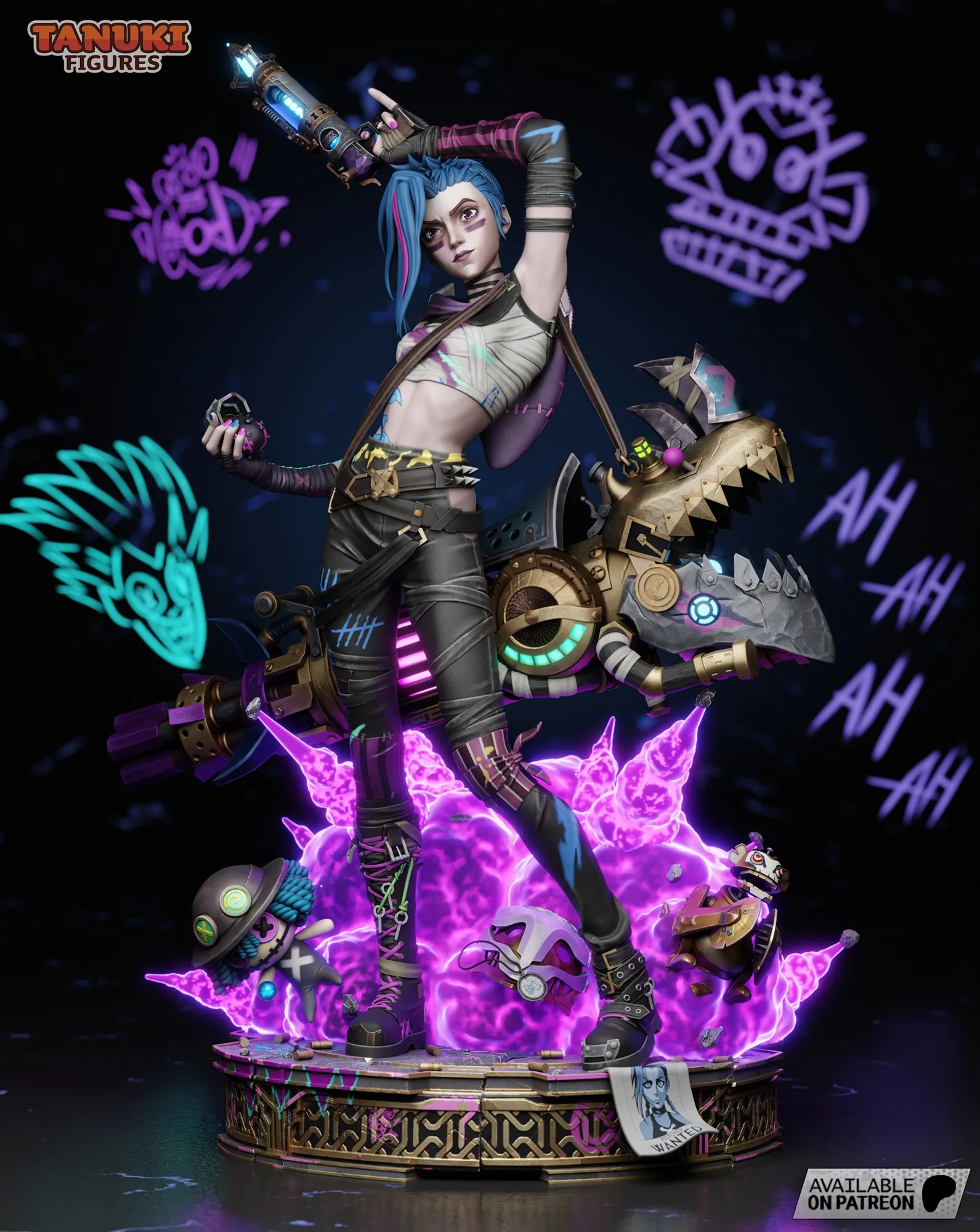 Jinx — Loose Cannon — hand-painted resin figure