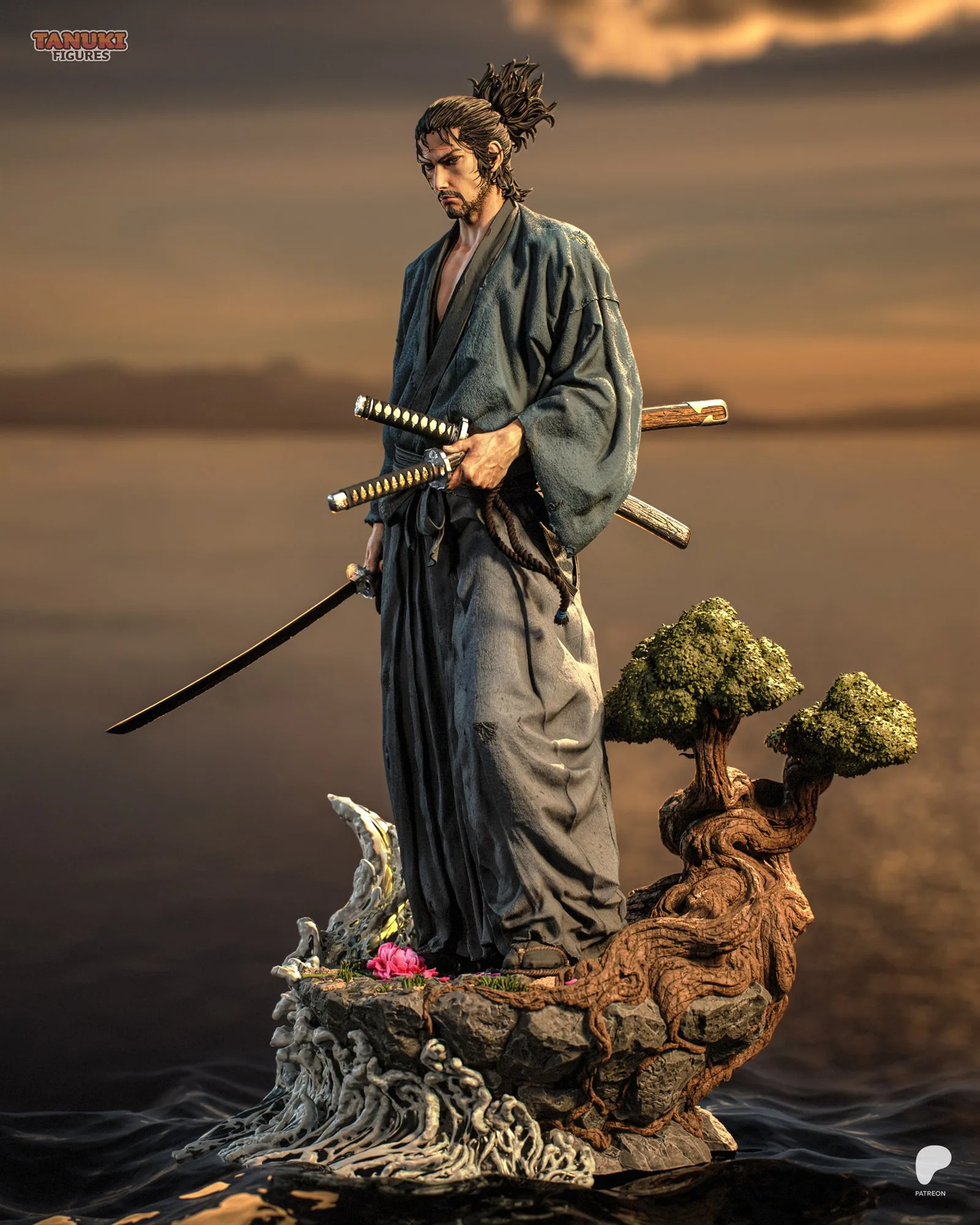 Musashi Miyamoto — Vagabond — hand-painted resin figure