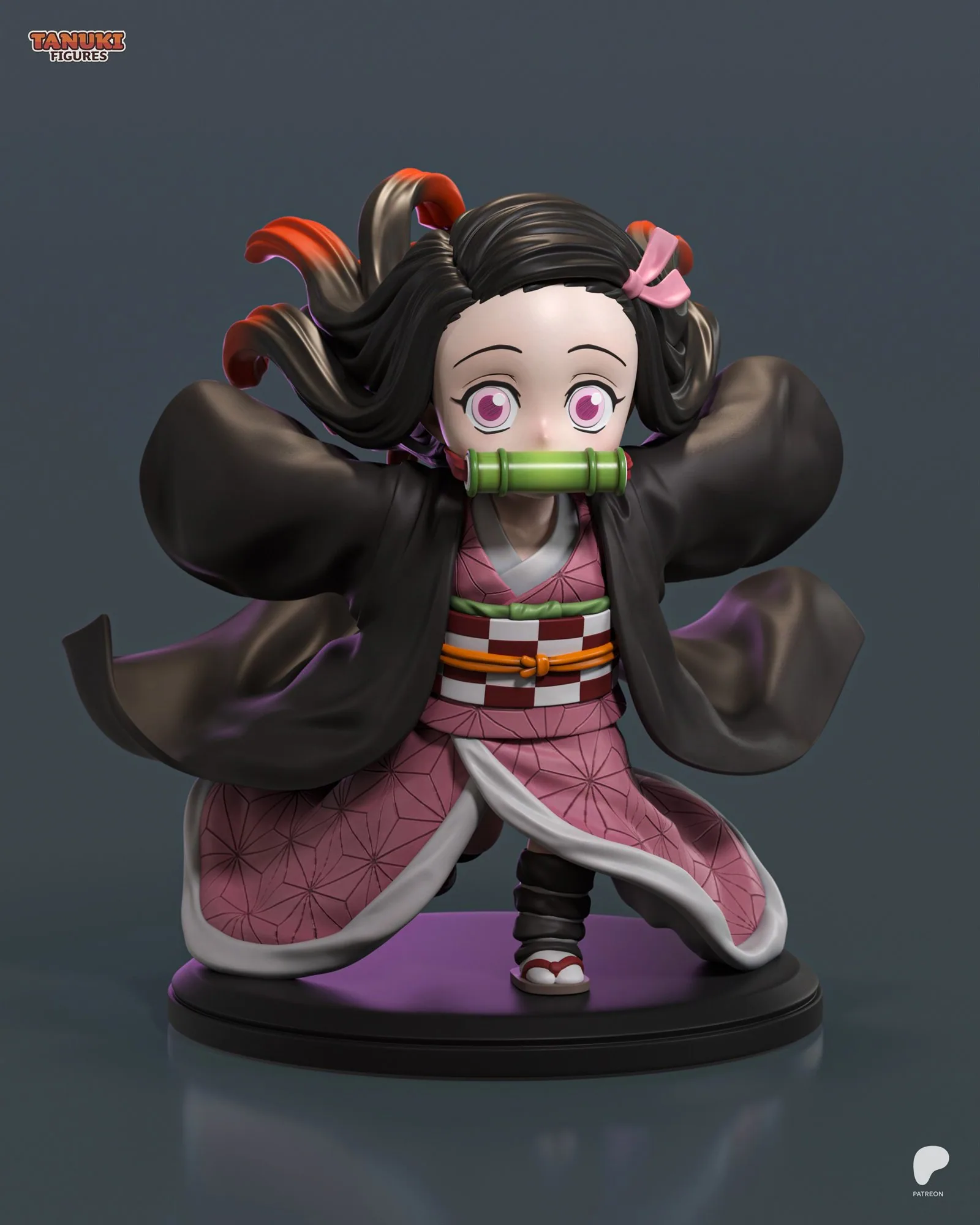 Nezuko — Chibi — hand-painted resin figure