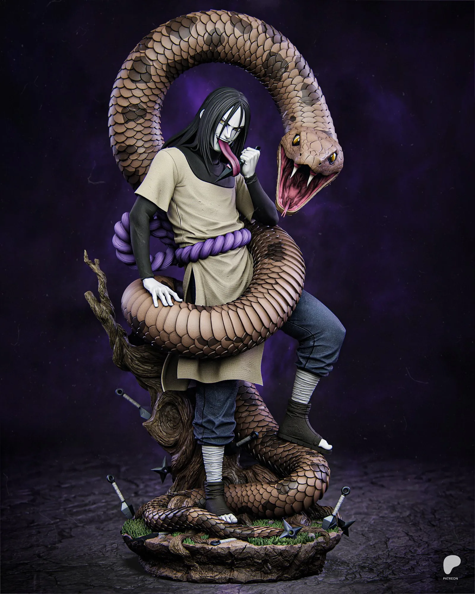 Orochimaru — The Serpent Sannin — hand-painted resin figure