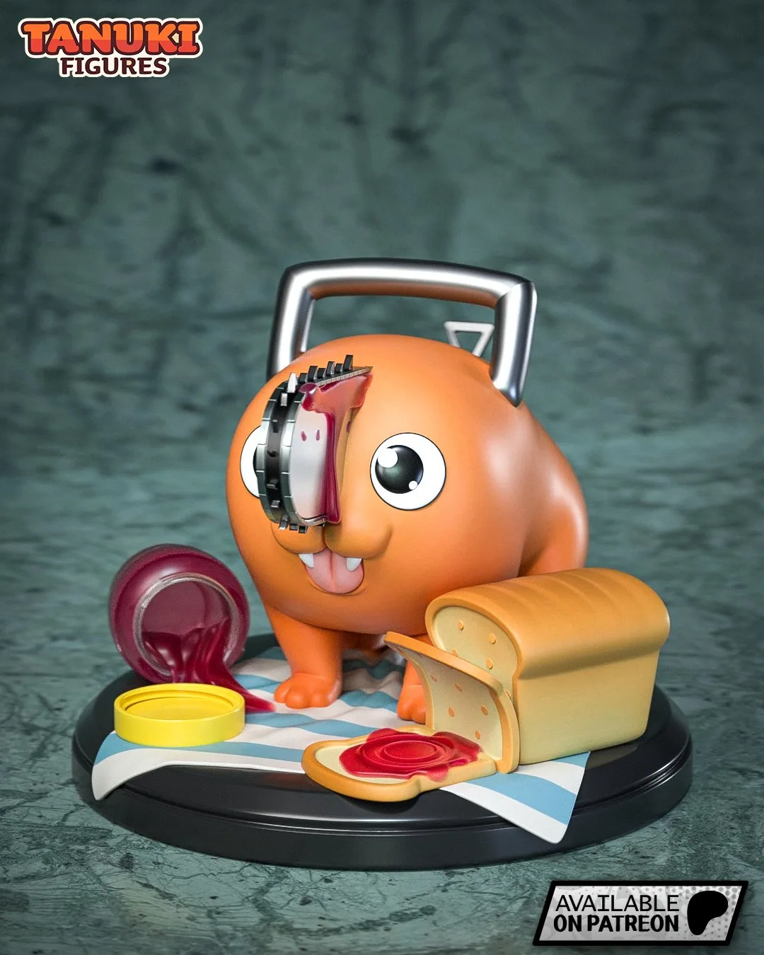 Pochita — Chainsaw Devil — hand-painted resin figure