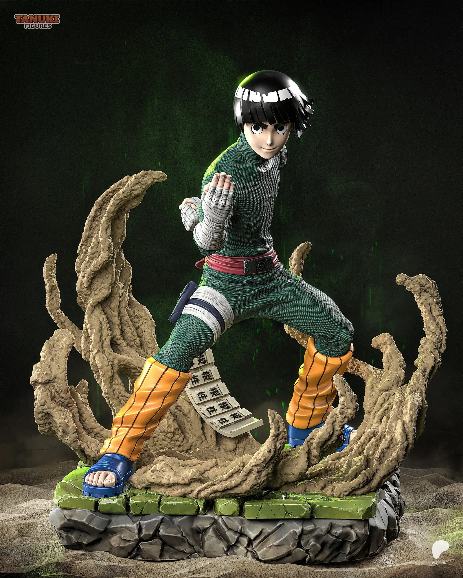 Rock Lee — Taijutsu Master — hand-painted resin figure