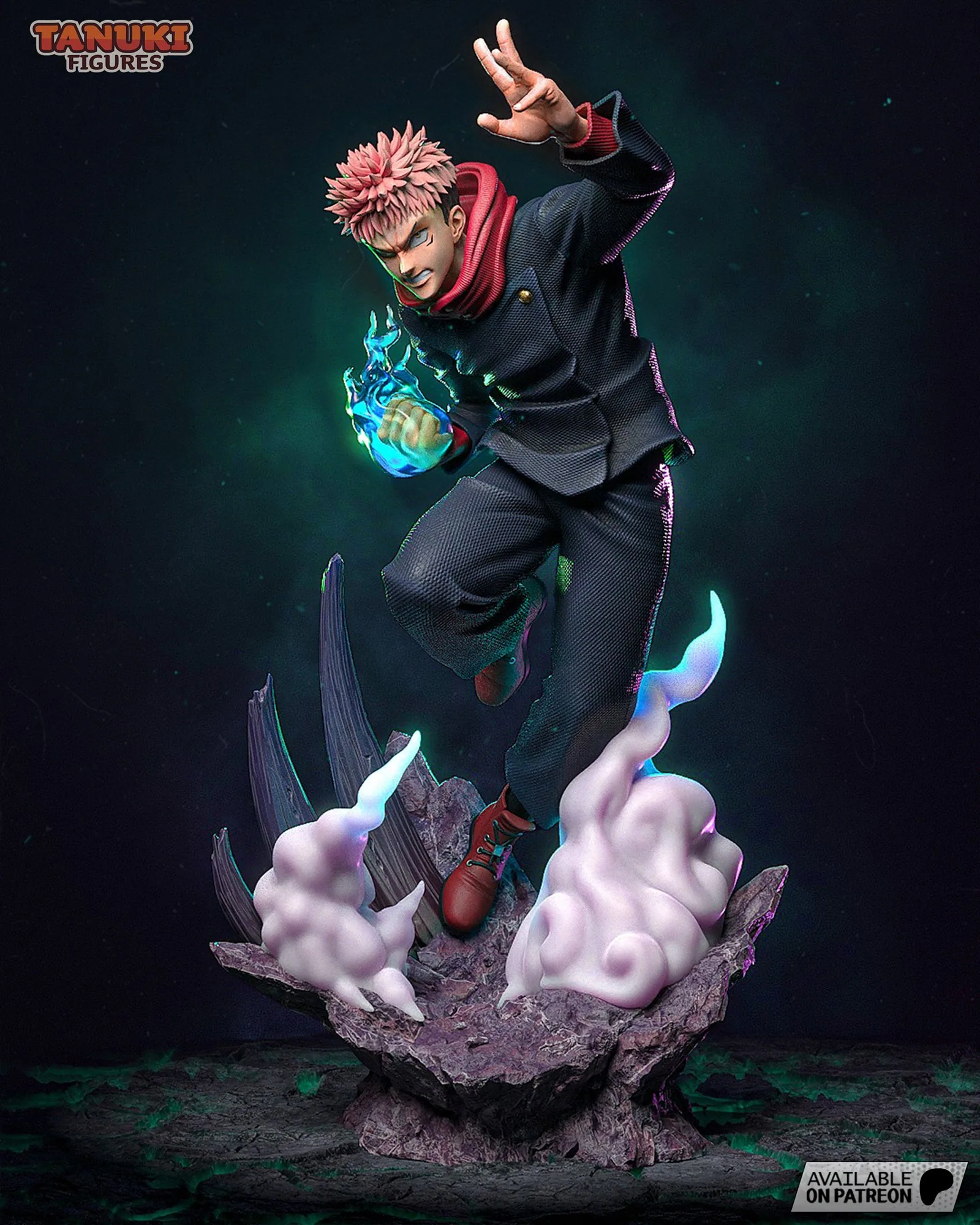 Yuji Itadori — Sukuna's Vessel — hand-painted resin figure
